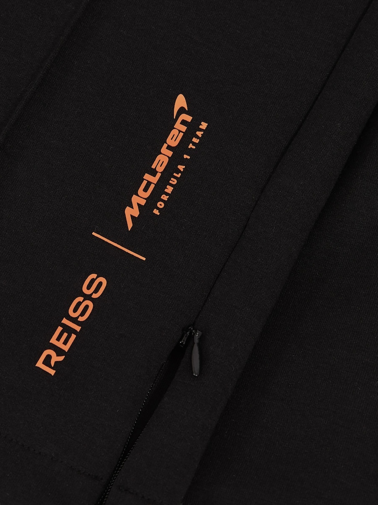 Reiss Black Borough McLaren F1 Team Interlock Joggers - Image 8 of 8 Reiss Black Borough McLaren F1 Team Interlock Joggers - Image 8 of 8