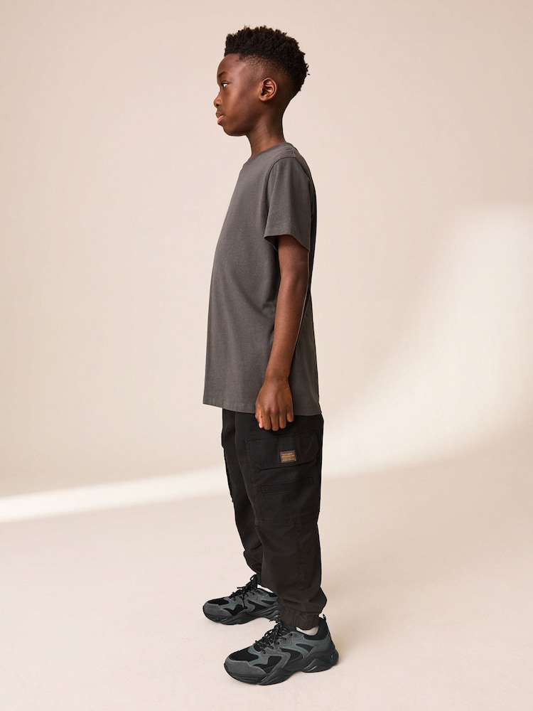 Black Standard Fit (F) Lace Up Trainers - Image 2 of 6 Black Standard Fit (F) Lace Up Trainers - Image 2 of 6