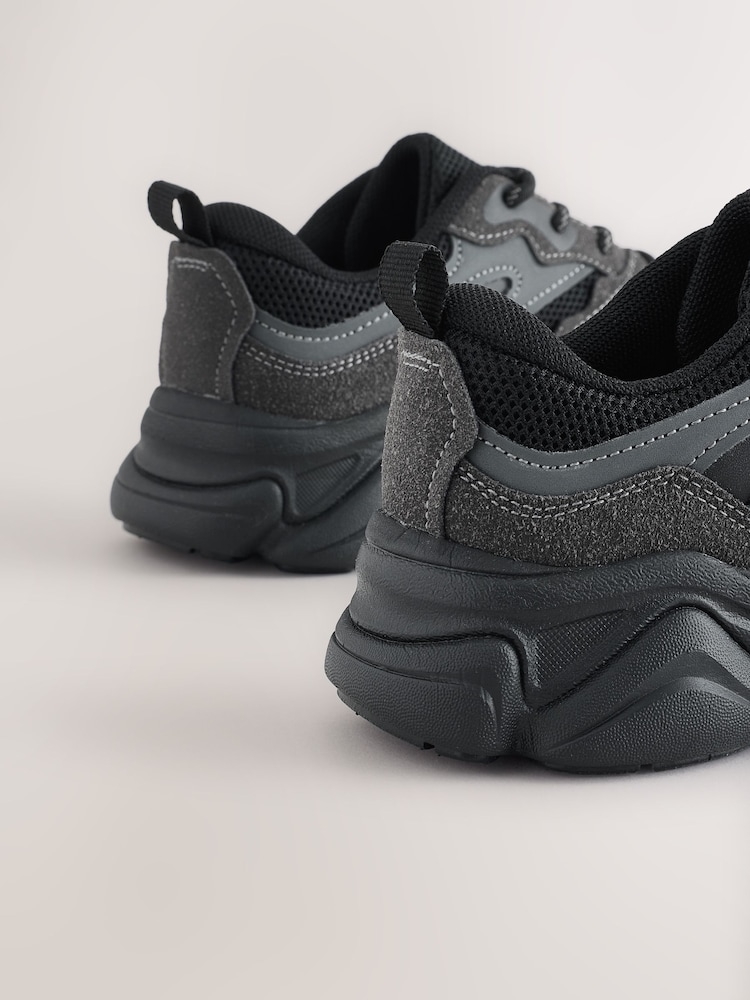 Black Standard Fit (F) Lace Up Trainers - Image 6 of 6 Black Standard Fit (F) Lace Up Trainers - Image 6 of 6