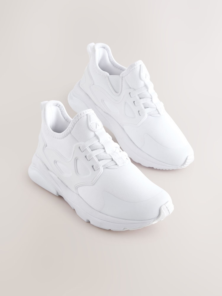 White Standard Fit (F) Pull On Trainers - Image 1 of 5