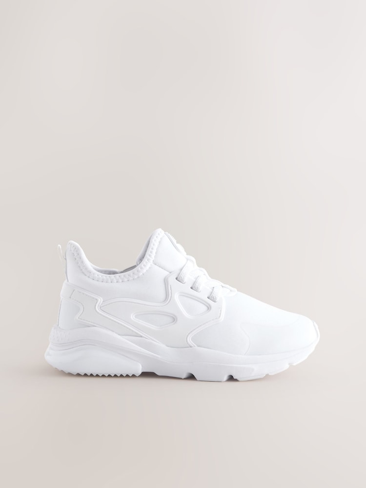 White Standard Fit (F) Pull On Trainers - Image 2 of 5