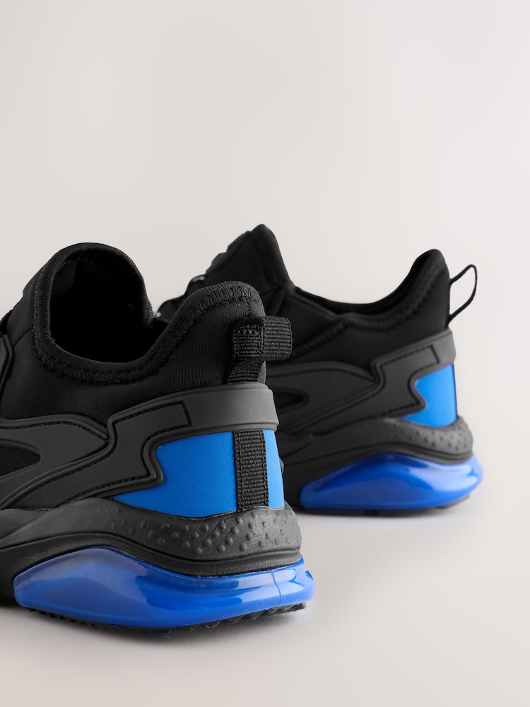 Black Blue Ombre Standard Fit (F) Pull On Trainers - Image 4 of 4