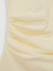 Reiss Lemon Sadie 9-13 yrs Cotton Jersey Cap Sleeve Ruched Top - Image 5 of 5