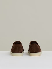 Коричневый - Замшевые лоферы-слипоны Reiss Kason - Image 3 of 5