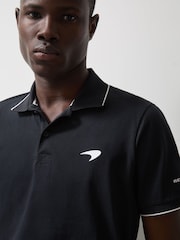 Reiss Navy Crypto McLaren F1 Team Cotton Polo Shirt - Image 3 of 7