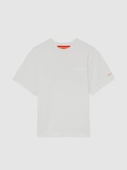Reiss White Nakata McLaren F1 Team Oversize Logo T-Shirt Unisex Fit - Image 2 of 8