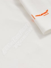 Reiss White Nakata McLaren F1 Team Oversize Logo T-Shirt Unisex Fit - Image 6 of 8