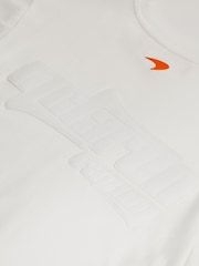 Reiss White Nakata McLaren F1 Team Oversize Logo T-Shirt Unisex Fit - Image 7 of 8