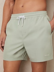 Reiss Mint Green Cove Logo Print Swim Shorts - Image 3 of 5