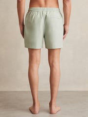 Reiss Mint Green Cove Logo Print Swim Shorts - Image 4 of 5