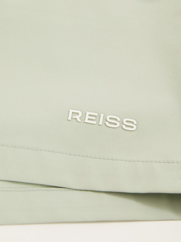 Reiss Mint Green Cove Logo Print Swim Shorts - Image 5 of 5