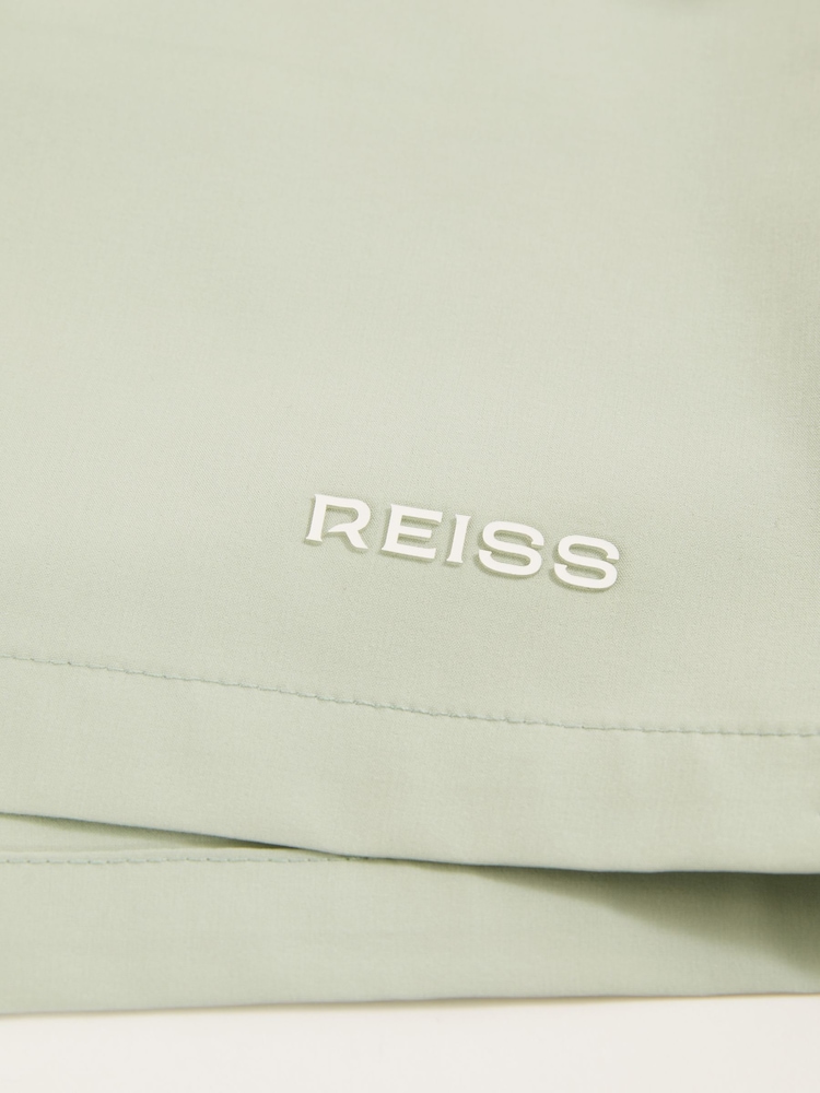 Reiss Mint Green Cove Logo Print Swim Shorts - Image 7 of 7