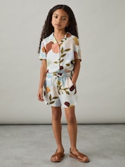 Reiss Multi Tommi Printed Drawstring-Waist Shorts - Image 2 of 4