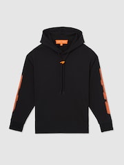 Reiss Black Zak McLaren F1 Team Oversize Toggle Hoodie Unisex Fit - Image 2 of 10