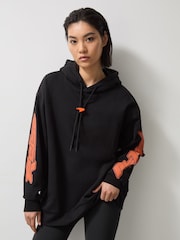 Reiss Black Zak McLaren F1 Team Oversize Toggle Hoodie Unisex Fit - Image 6 of 10