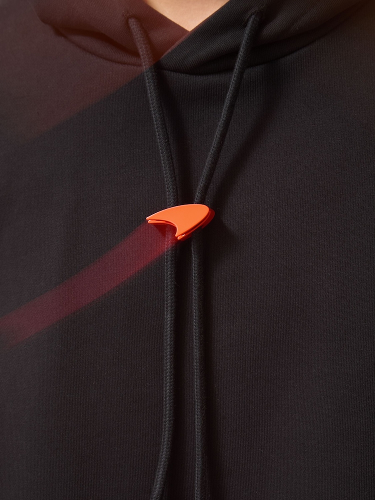 Reiss Black Zak McLaren F1 Team Oversize Toggle Hoodie Unisex Fit - Image 7 of 10