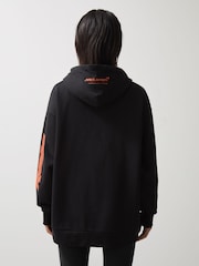 Reiss Black Zak McLaren F1 Team Oversize Toggle Hoodie Unisex Fit - Image 8 of 10