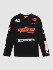 Reiss Black Oval McLaren F1 Team Cotton Logo T-Shirt Unisex Fit - Image 1 of 7