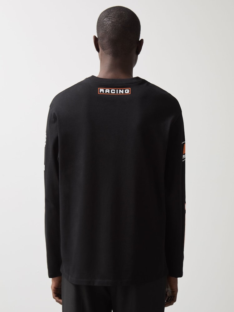 Reiss Black Oval McLaren F1 Team Cotton Logo T-Shirt Unisex Fit - Image 2 of 7