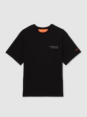 Reiss Black Nakata McLaren F1 Team Oversize Logo T-Shirt Unisex Fit - Image 2 of 8