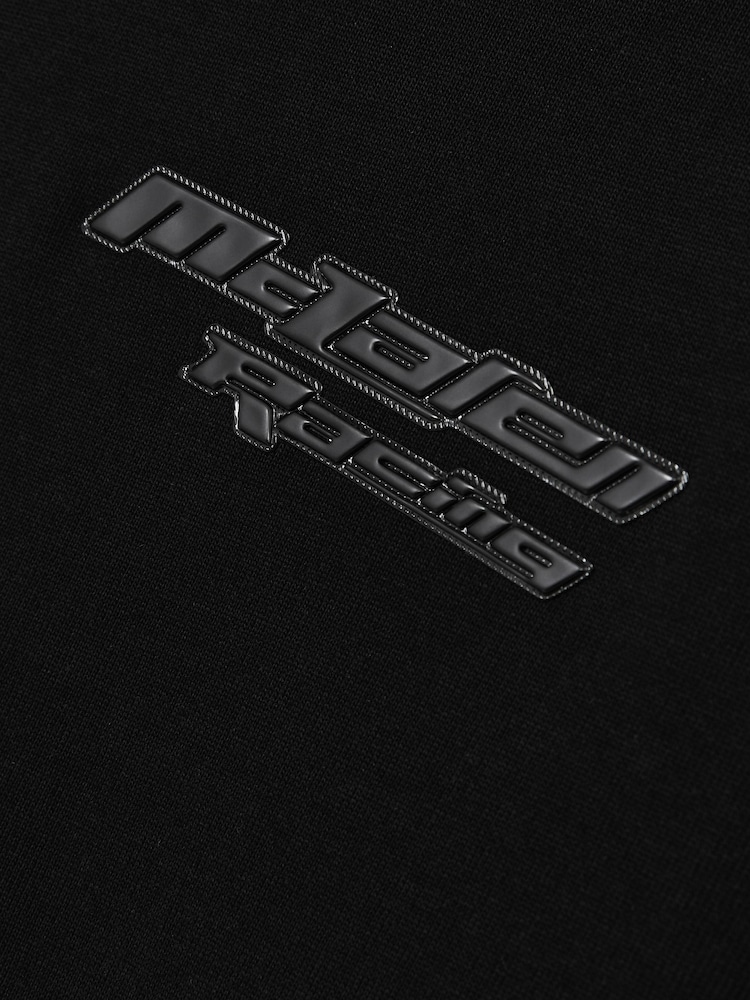 Reiss Black Nakata McLaren F1 Team Oversize Logo T-Shirt Unisex Fit - Image 8 of 8