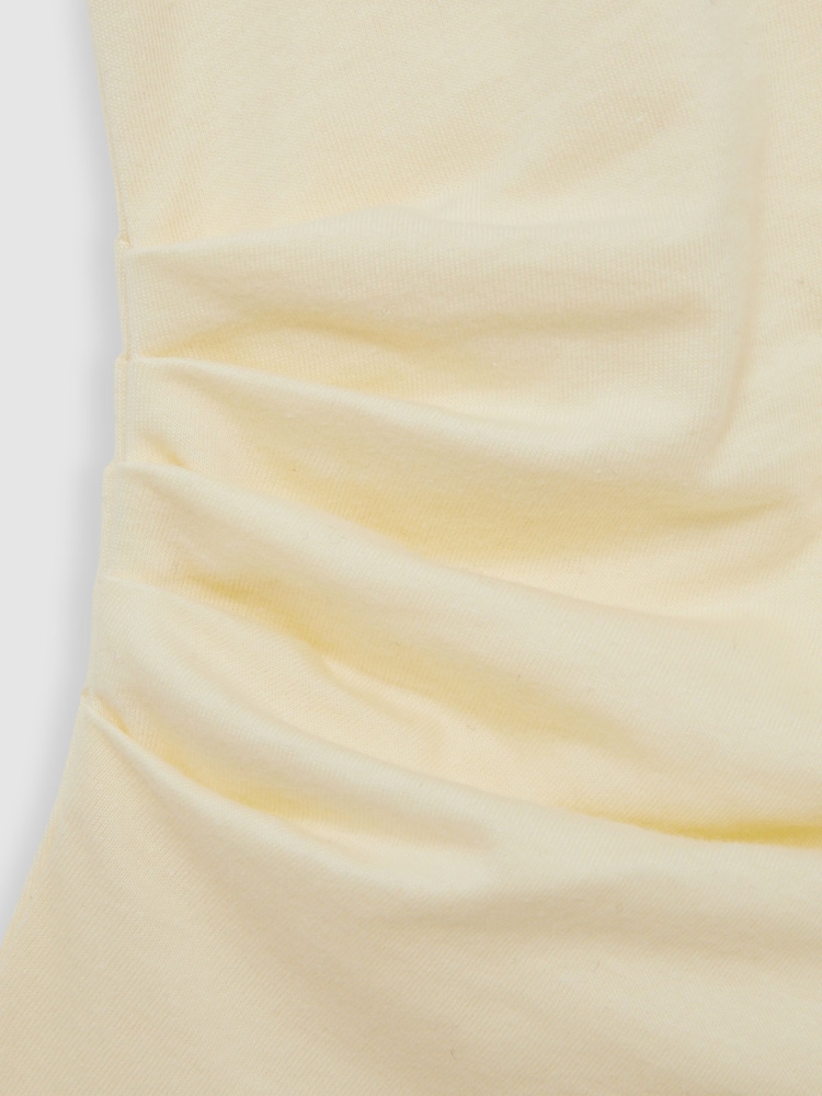 Limón - Blusa fruncida de punto de algodón con mangas casquillo Sadie de Reiss - Imagen 5 de 5