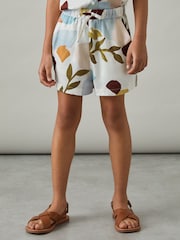 Reiss Multi Tommi Printed Drawstring-Waist Shorts - Image 3 of 4