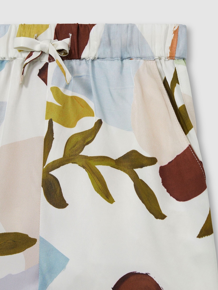 Reiss Multi Tommi Printed Drawstring-Waist Shorts - Image 4 of 4
