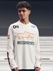 Reiss White Oval McLaren F1 Team Cotton Logo T-Shirt Unisex Fit - Image 1 of 8