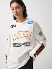 Reiss White Oval McLaren F1 Team Cotton Logo T-Shirt Unisex Fit - Image 3 of 8