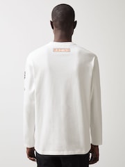 Reiss White Oval McLaren F1 Team Cotton Logo T-Shirt Unisex Fit - Image 5 of 8