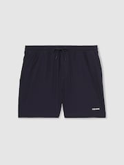 Reiss Navy Cove Logo Print Swim Shorts - Image 2 of 7