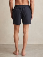 Reiss Navy Cove Logo Print Swim Shorts - Image 6 of 7