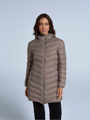 Animal Brown Womens Frankie Padded Longline Jacket - Image 1 of 4