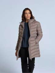Animal Brown Womens Frankie Padded Longline Jacket - Image 2 of 4