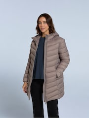 Animal Brown Womens Frankie Padded Longline Jacket - Image 3 of 4