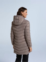 Animal Brown Womens Frankie Padded Longline Jacket - Image 4 of 4