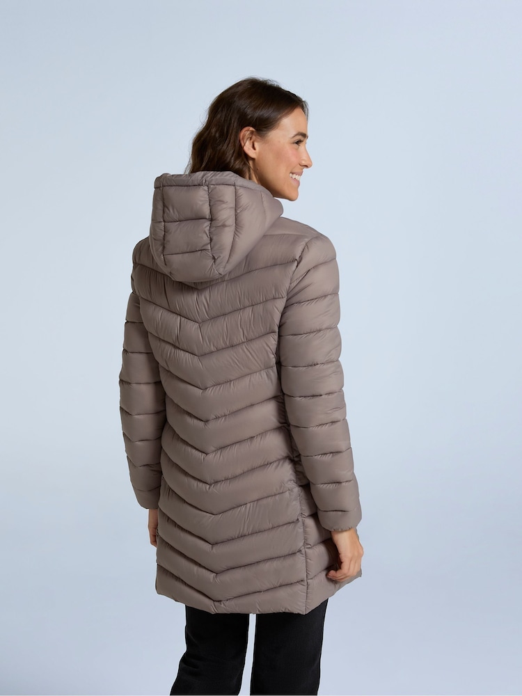 Animal Brown Womens Frankie Padded Longline Jacket - Image 4 of 4