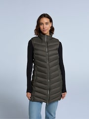 Animal Green Womens Frankie Padded Longline Gilet - Image 1 of 4