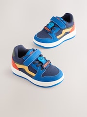 Navy Blue Touch Fastening Elastic Lace Trainers - Image 3 of 7