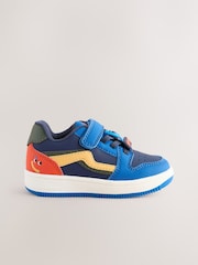 Navy Blue Touch Fastening Elastic Lace Trainers - Image 4 of 7