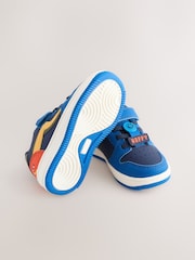 Navy Blue Touch Fastening Elastic Lace Trainers - Image 5 of 7
