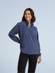 Animal Light Blue Womens Stockholm Half-Zip Fleece - Image 2 of 4