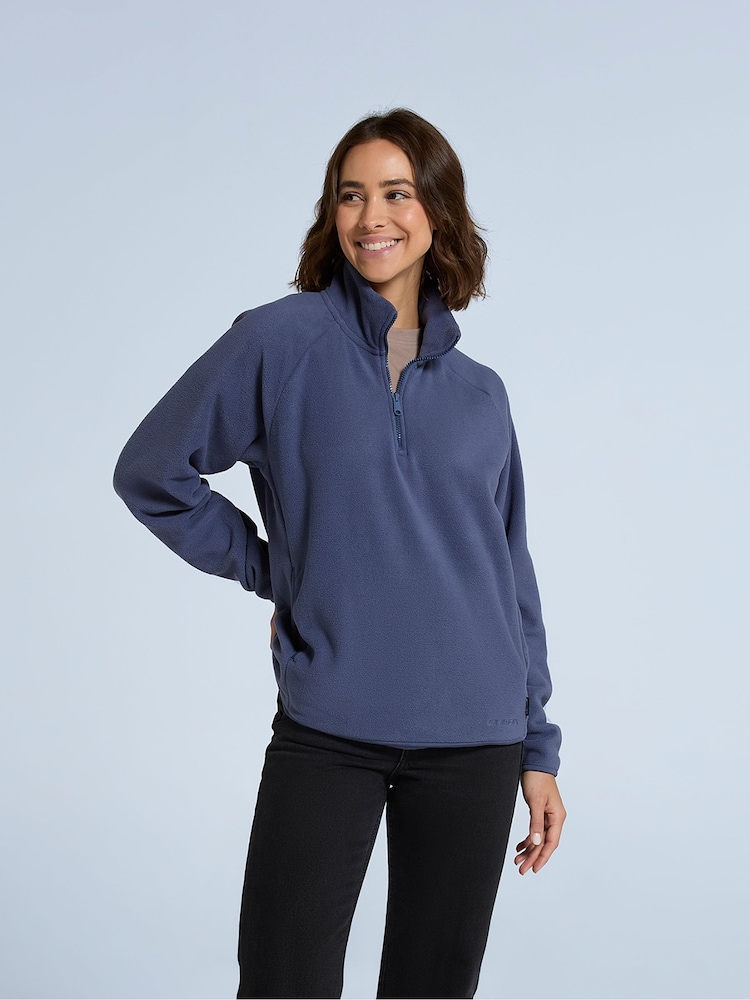 Animal Light Blue Womens Stockholm Half-Zip Fleece - Image 2 of 4