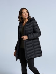 Animal Black Frankie Womens Padded Longline Jacket - Image 2 of 4