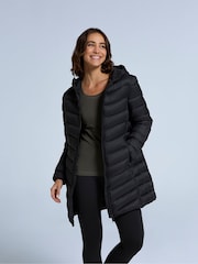 Animal Black Frankie Womens Padded Longline Jacket - Image 4 of 4