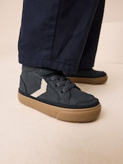 Black Standard Fit (F) Touch Fastening Elastic Lace Trainers - Image 1 of 7