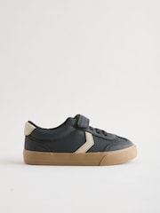 Black Standard Fit (F) Touch Fastening Elastic Lace Trainers - Image 4 of 7
