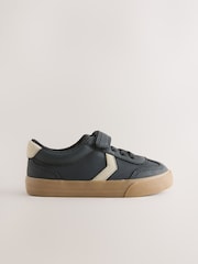 Black Wide Fit (G) Touch Fastening Elastic Lace Trainers - Image 2 of 5
