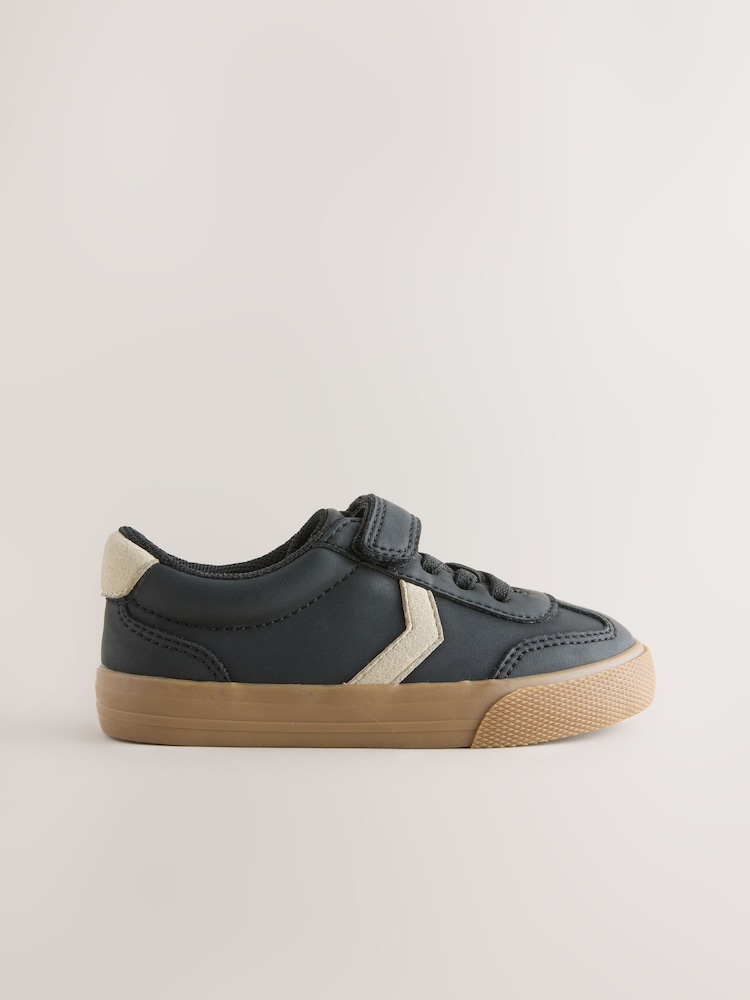 Black Wide Fit (G) Touch Fastening Elastic Lace Trainers - Image 2 of 5 Black Wide Fit (G) Touch Fastening Elastic Lace Trainers - Image 2 of 5